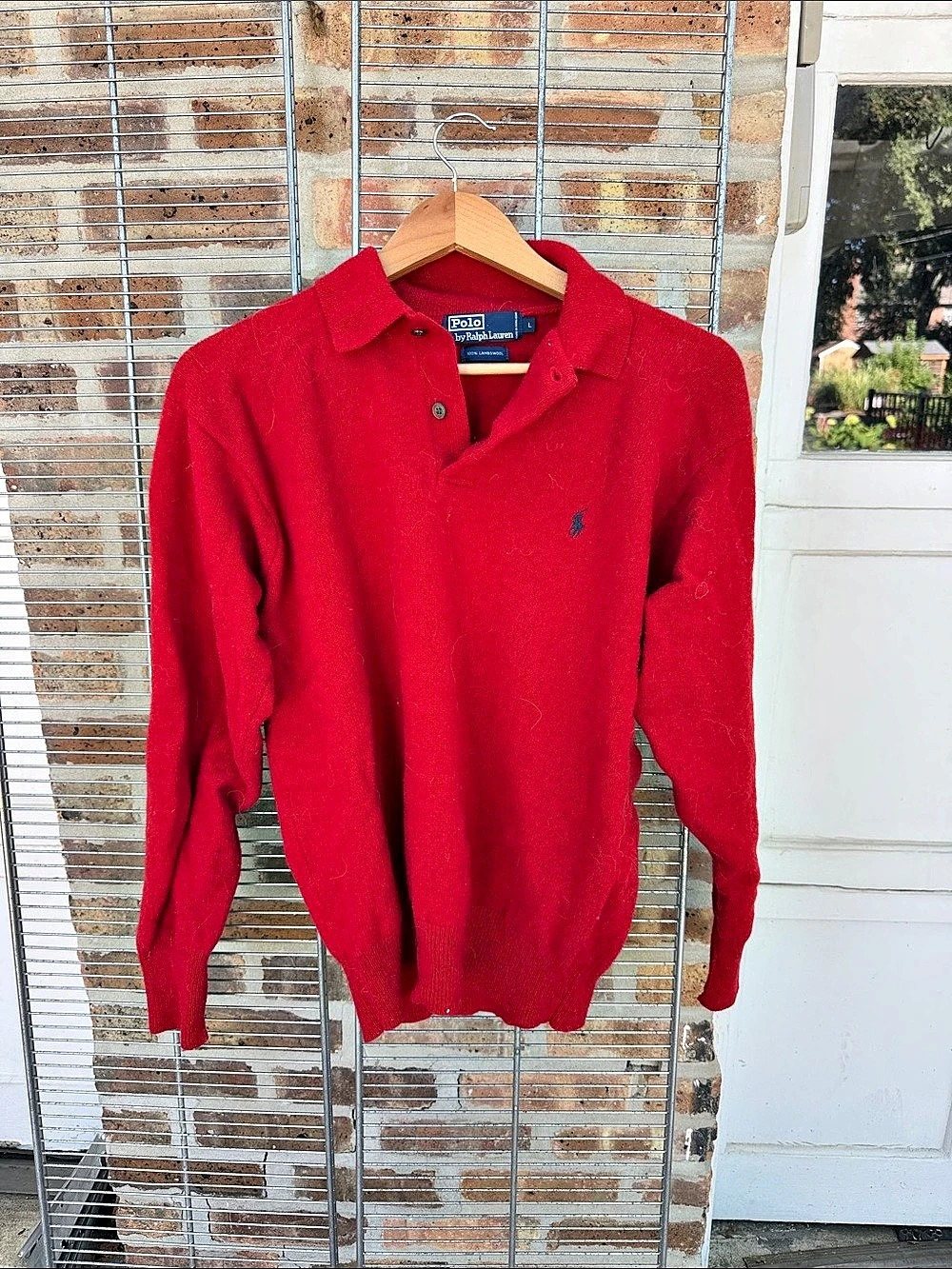 Polo by Ralph Lauren Lambswool Crewneck Red Size Large